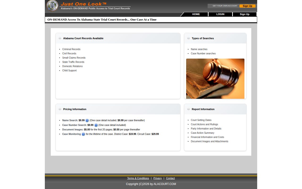 Randolph County released inmates Alacourt trial court lookup