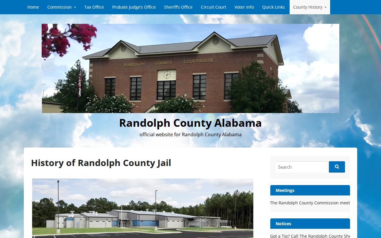 Randolph County Detention Center jail history and release facility details